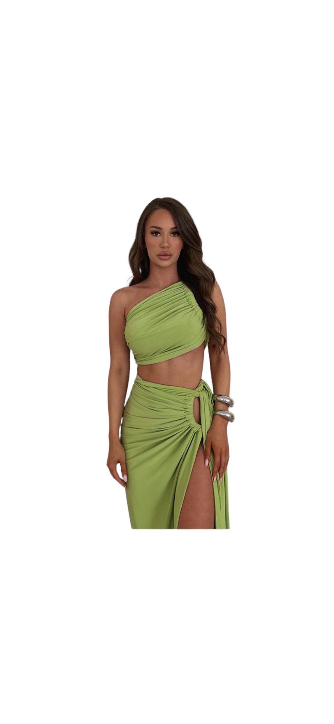 Women's Two Piece Outfits Summer Matching Sets Crop Tops and Bodycon Skirt